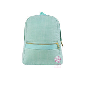 Mint Chambray Small Backpack